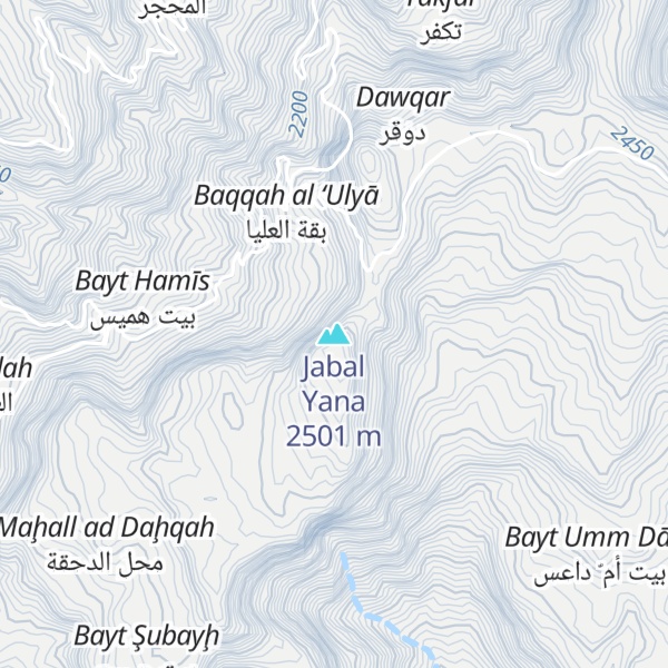 Map of Jabal Yana