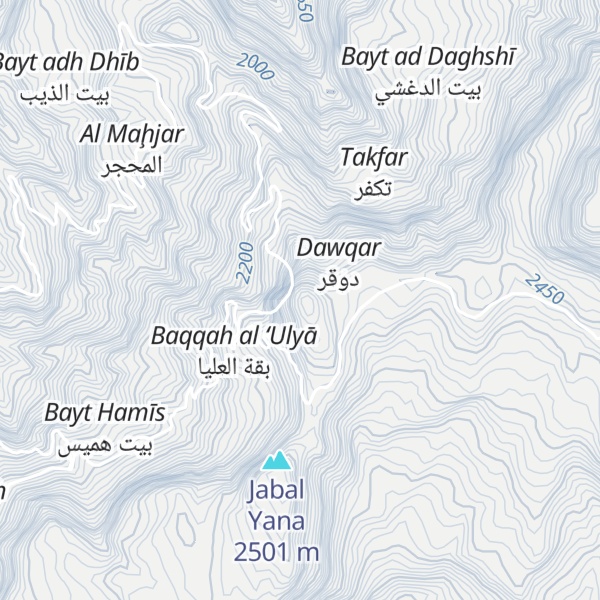 Map of Jabal Dawqar