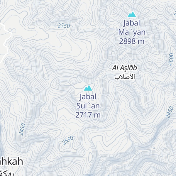 Map of Jabal Sul`an