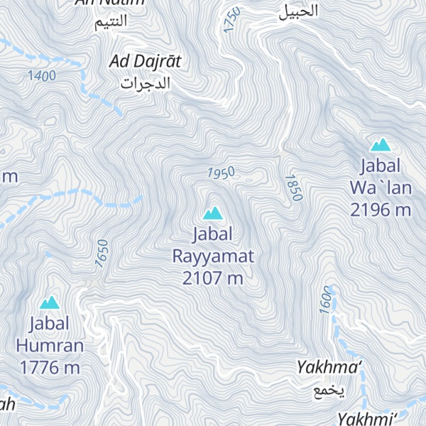 Map of Jabal Rayyamat