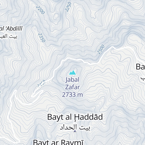 Map of Jabal Zafar