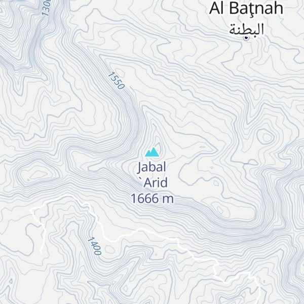 Map of Jabal `Arid