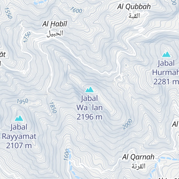 Map of Jabal Wa`lan