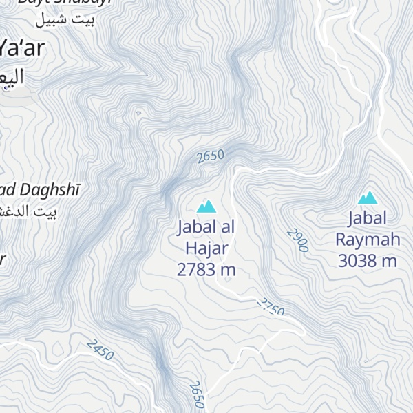 Map of Jabal al Hajar