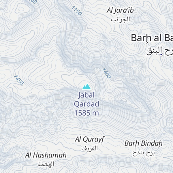 Map of Jabal Qardad