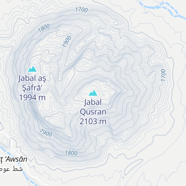 Map of Jabal Qusran