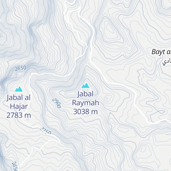 Map of Jabal Raymah