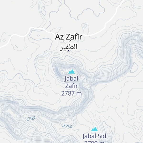 Map of Jabal Zafir