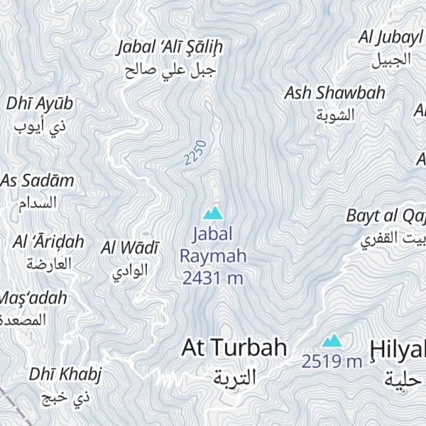 Map of Jabal Raymah