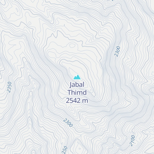 Map of Jabal Thimd