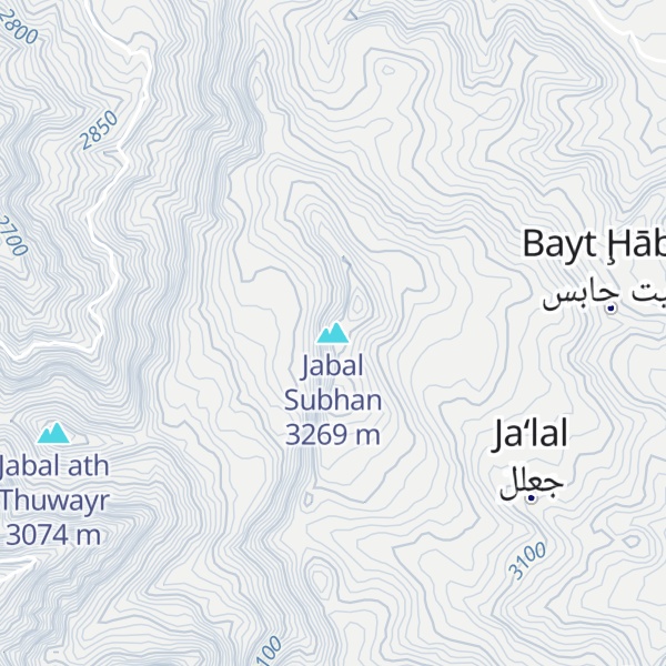 Map of Jabal Subhan