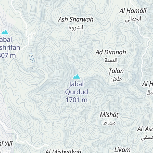 Map of Jabal Qurdud