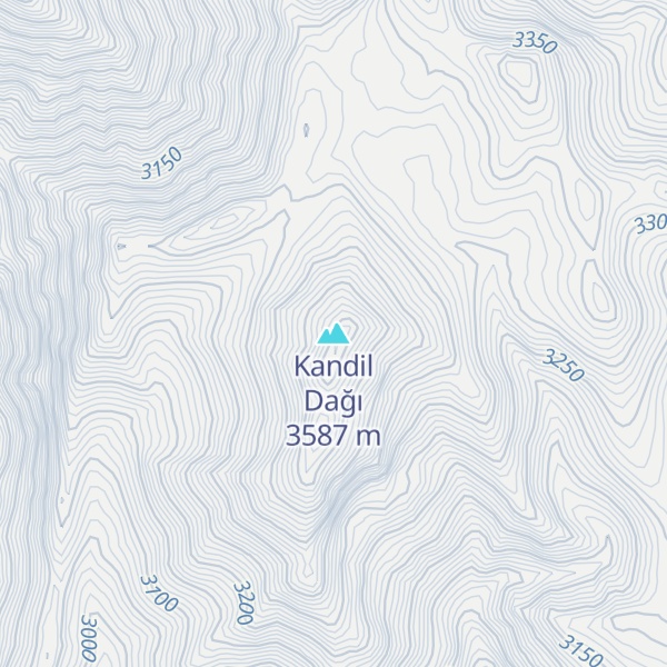 Map of Kandil Dağı
