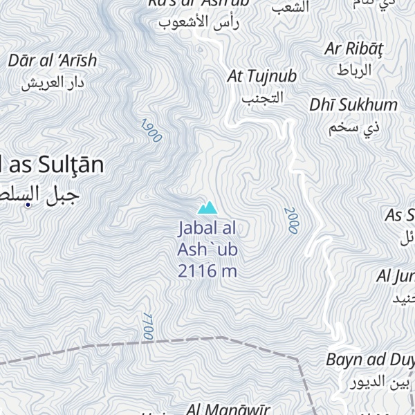 Map of Jabal al Ash`ub