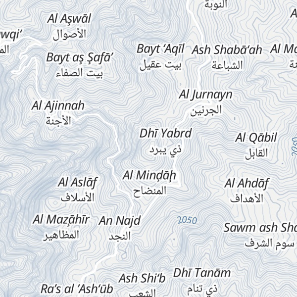 Map of Jabal `Unub