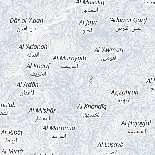 Map of Jabal Bani Zuhayr