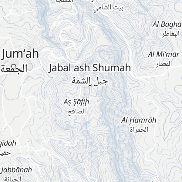 Map of Jabal ash Shumah