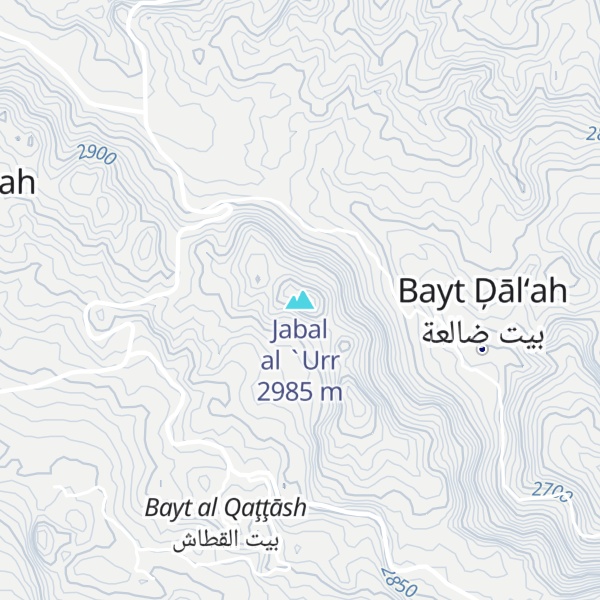Map of Jabal al `Urr