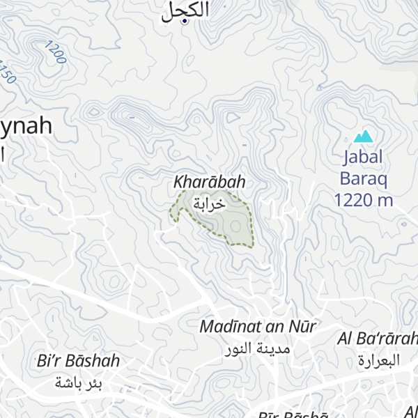 Map of Jabal al Jarrah
