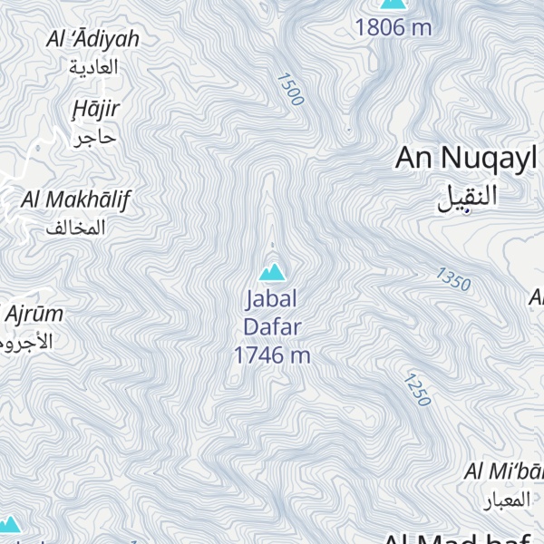 Map of Jabal Dafar
