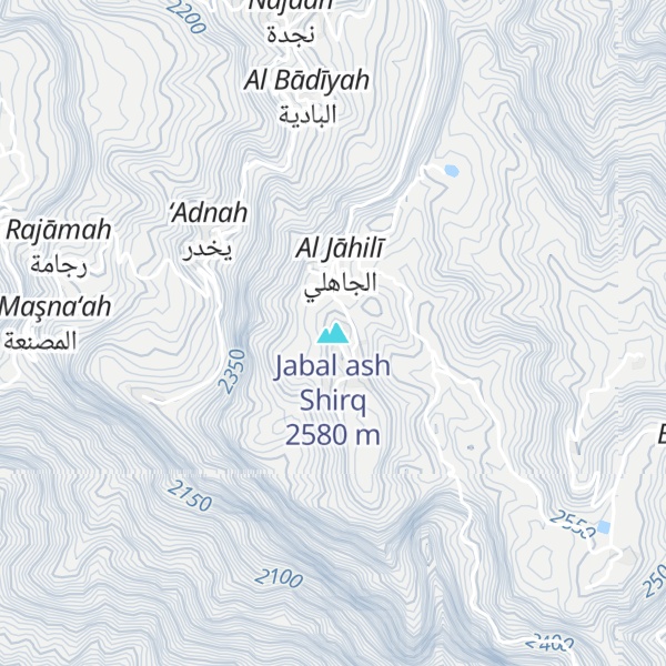 Map of Jabal ash Shirq