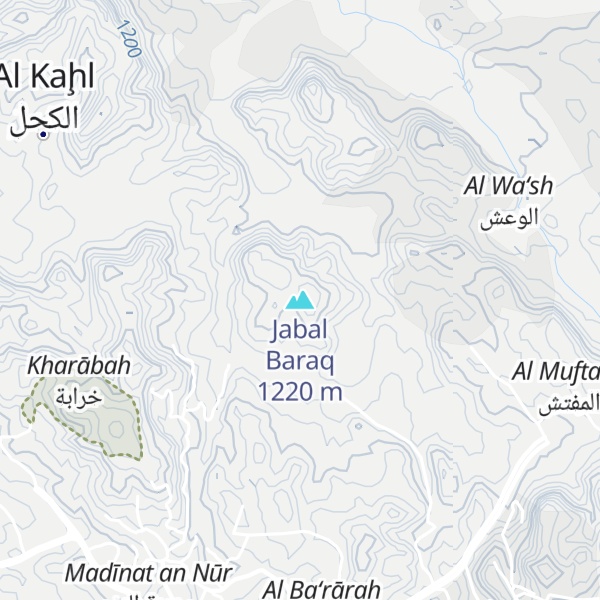 Map of Jabal Baraq