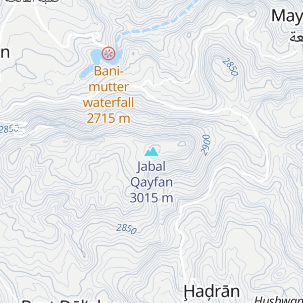 Map of Jabal Qayfan