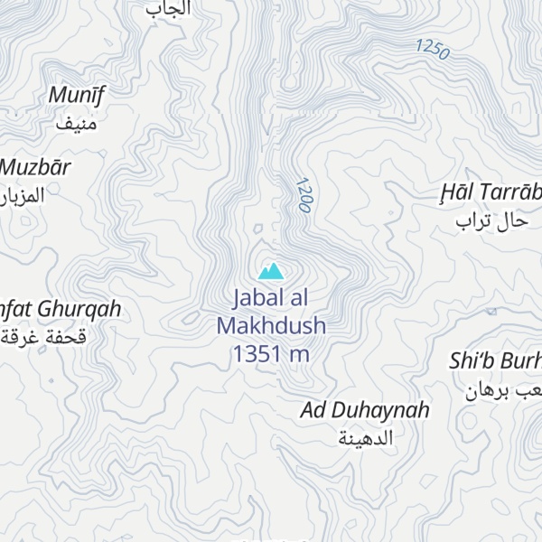 Map of Jabal al Makhdush