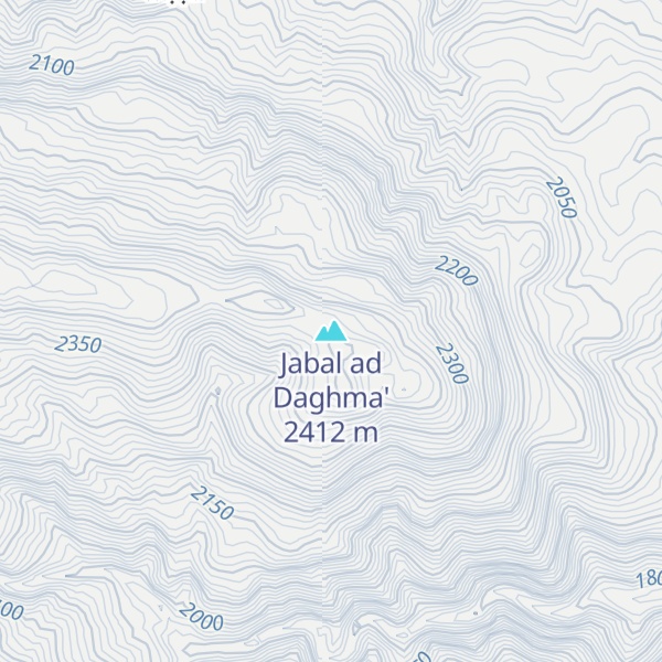 Map of Jabal ad Daghma'