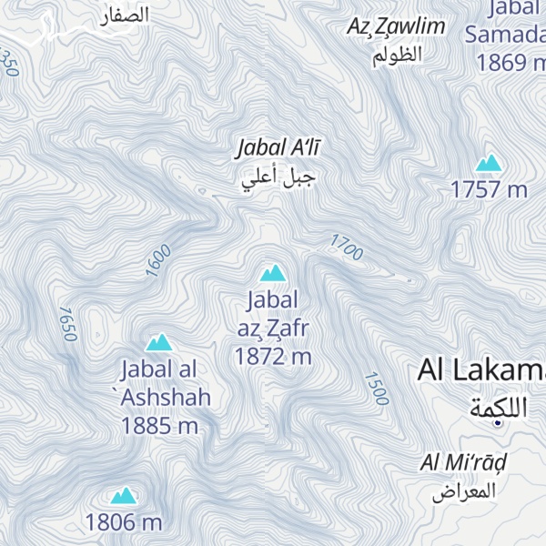 Map of Jabal az̧ Z̧afr