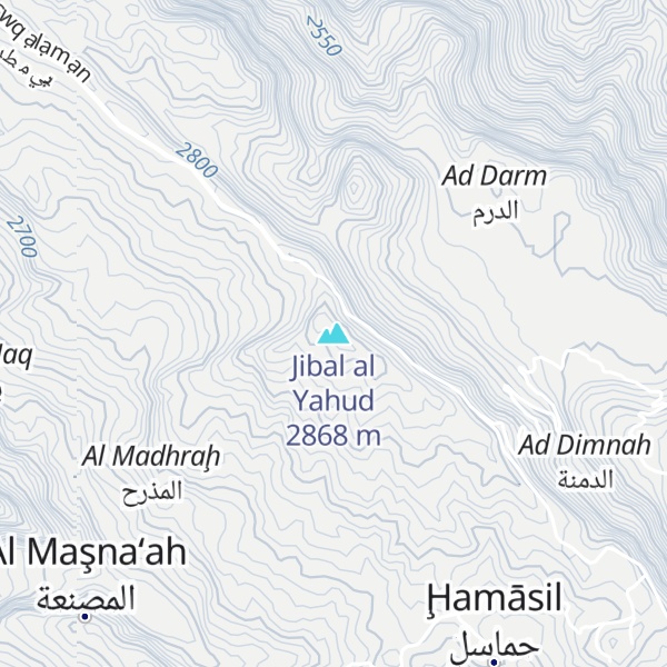 Map of Jibal al Yahud