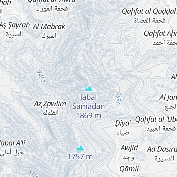 Map of Jabal Samadan