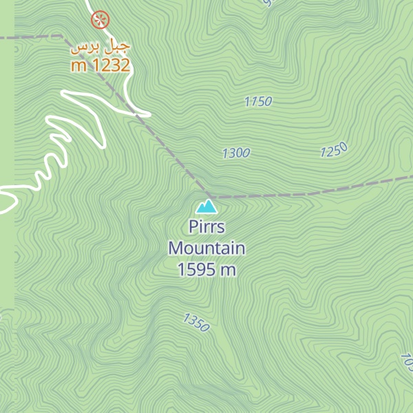 Map of Pirrs Mountain
