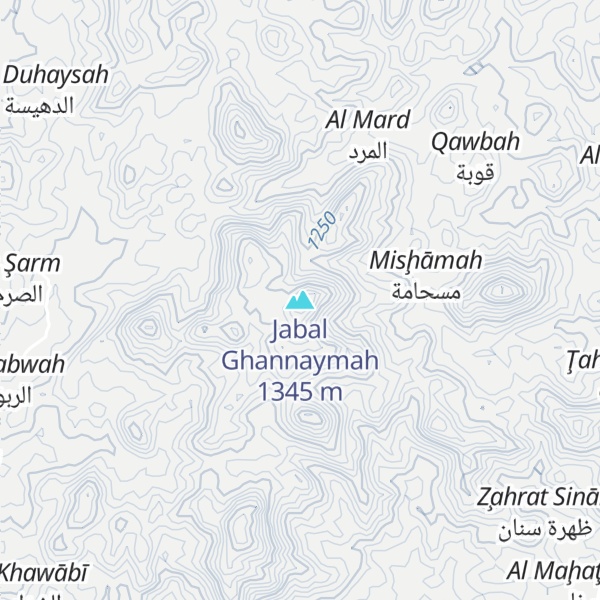 Map of Jabal Ghannaymah