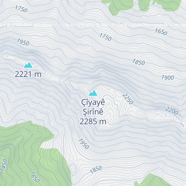 Map of Çîyayê Şirînê