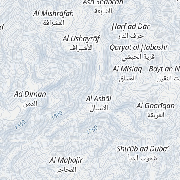 Map of Jabal al Qaflah