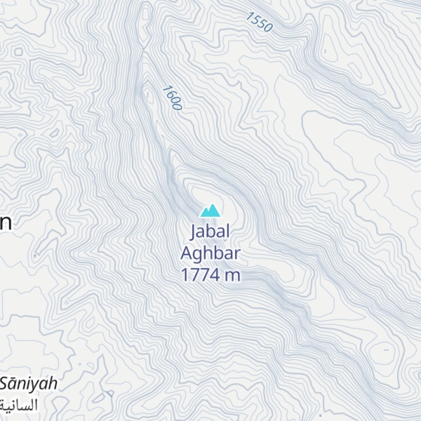 Map of Jabal Aghbar