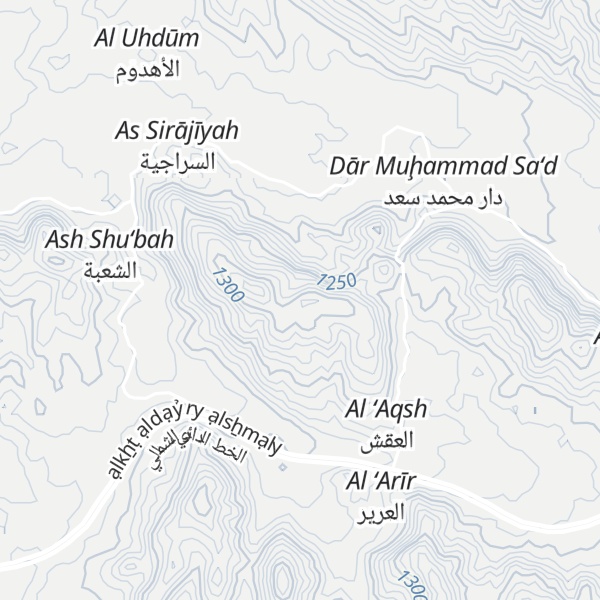 Map of Jabal al Khadra'