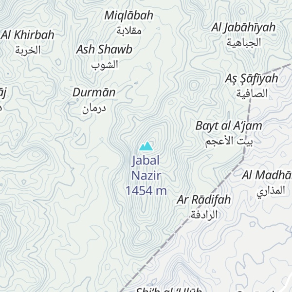 Map of Jabal Nazir