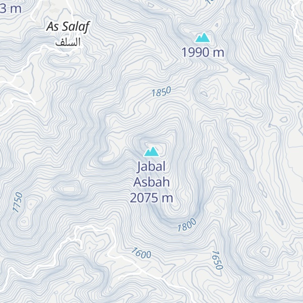 Map of Jabal Asbah