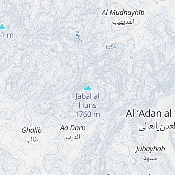 Map of Jabal al Huns