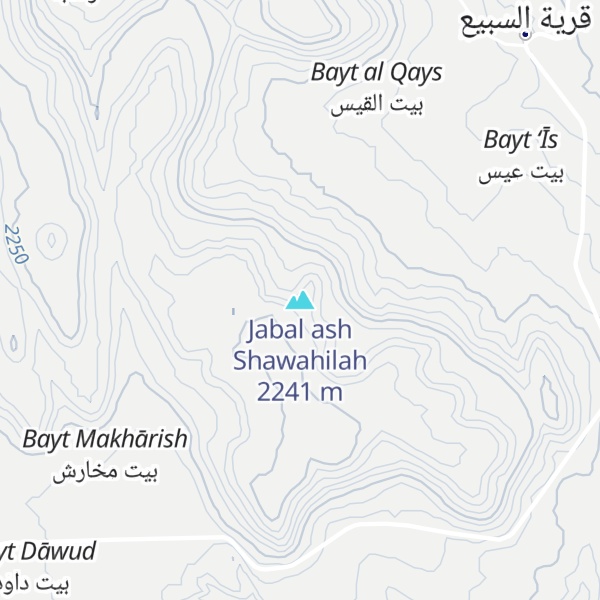 Map of Jabal ash Shawahilah