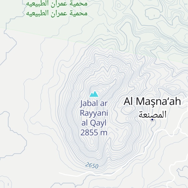 Map of Jabal ar Rayyani al Qayl