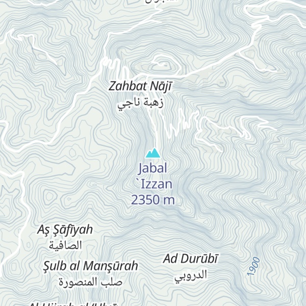 Map of Jabal `Izzan