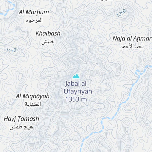 Map of Jabal al `Ufayriyah