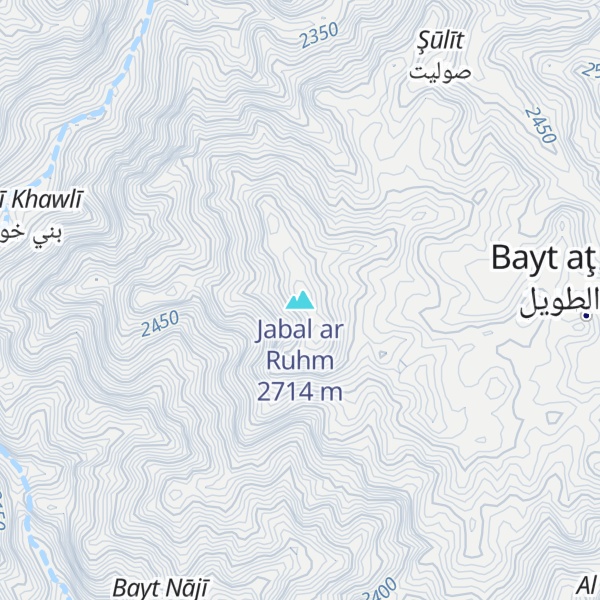 Map of Jabal ar Ruhm