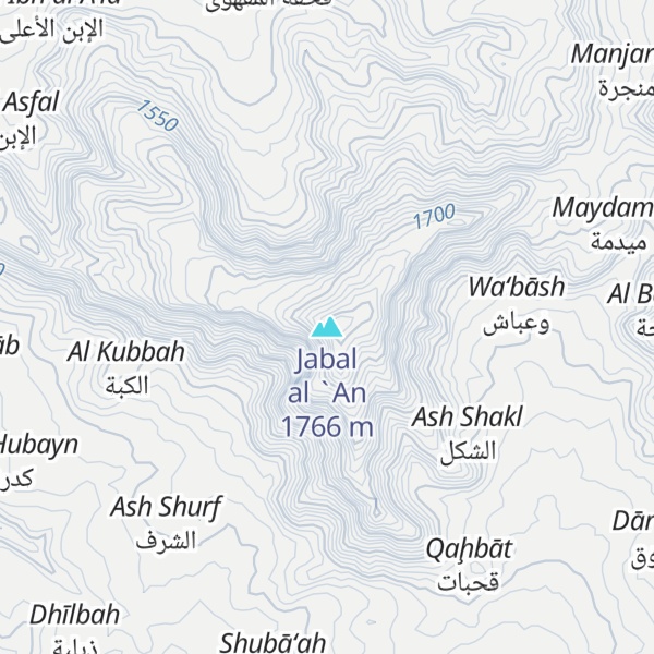 Map of Jabal al `An