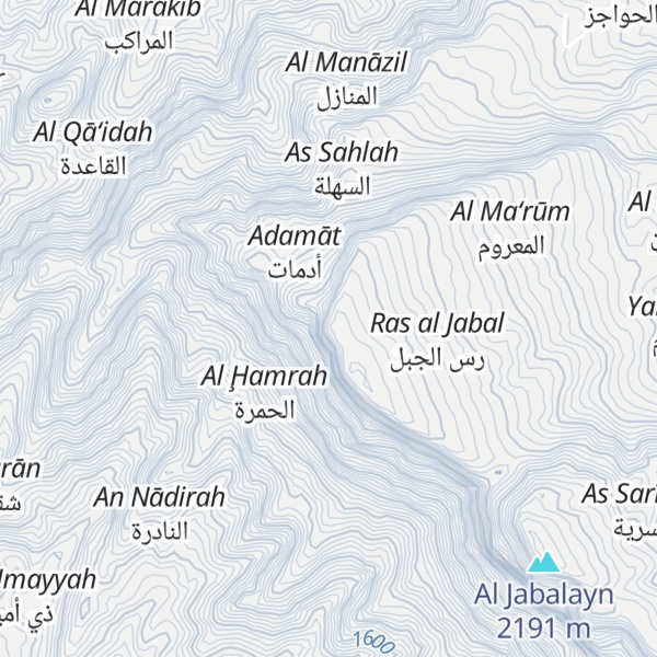 Map of Jabal al Hadani