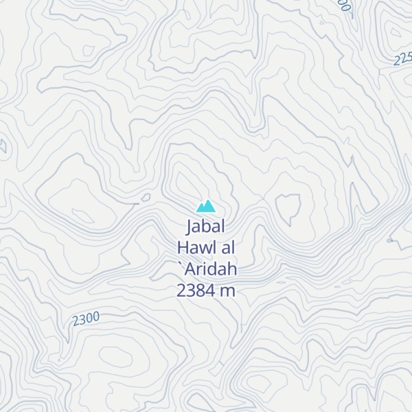 Map of Jabal Hawl al `Aridah