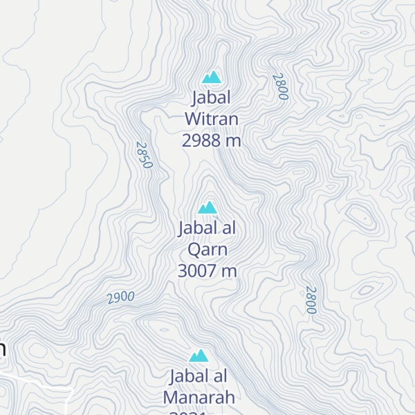 Map of Jabal al Qarn